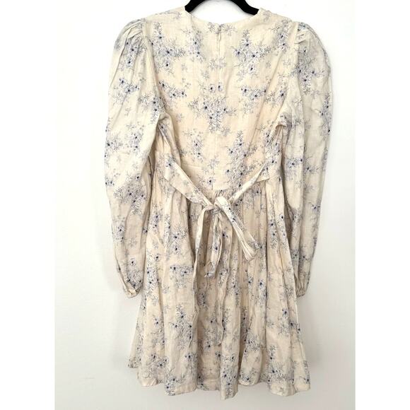 Cami NYC Meri Dress 100% Linen Long Sleeve Mini Dress Size Medium - Picture 6 of 8